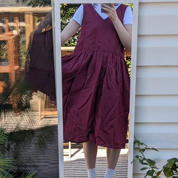 Eliza Faulkner Dresses & Skirts - Eliza Faulkner | Bunni Dress | Burgundy Linen | Size M | Made in Canada